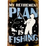 Metalen bord My retirement plan