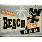 Metalen bord Welcome beach bar — foto 1