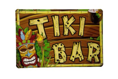 Metalen bord Tiki bar