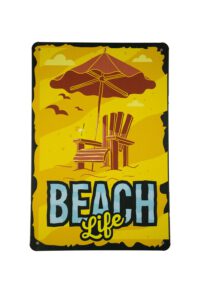 Metalen bord Beach Life