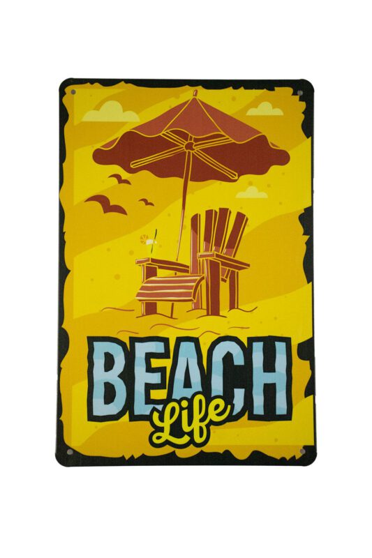 Metalen bord Beach Life