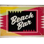 Metalen bord Beach Bar