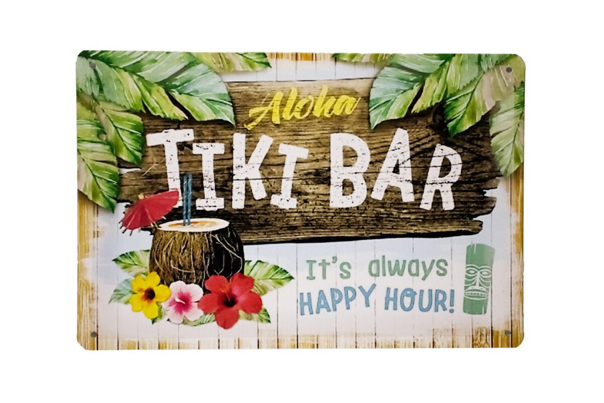 Metalen bord Aloha tiki bar