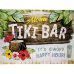 Metalen bord Aloha tiki bar