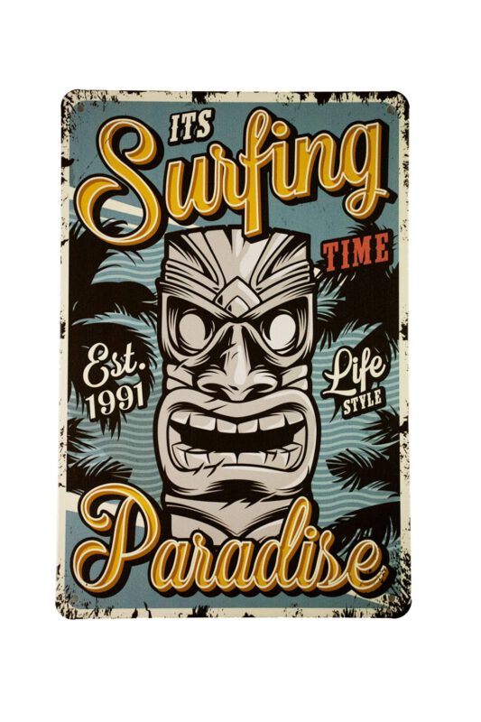 Metalen bord Surfing Paradise