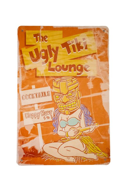 Metalen bord The ugly tiki