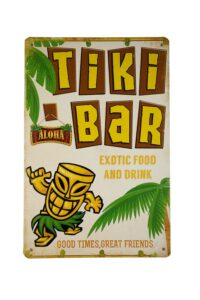 Metalen bord Tiki bar exotic