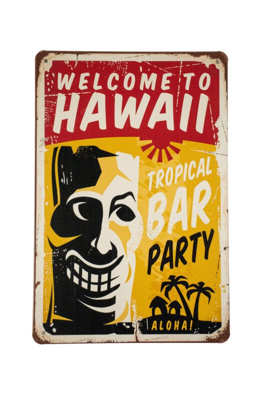 Metalen bord Welcome to hawaii