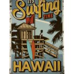 Metalen bord It`s surfing time