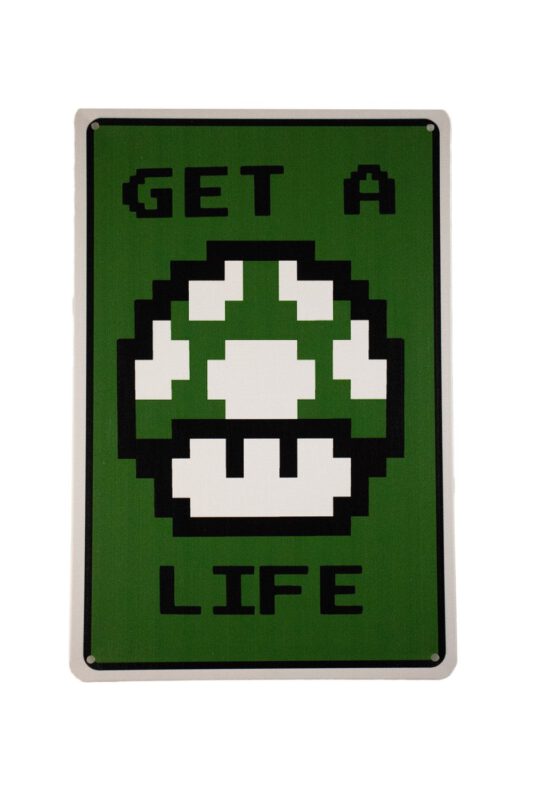 Metalen bord Get a life
