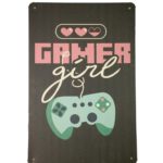 Metalen bord Gamer girl — foto 1