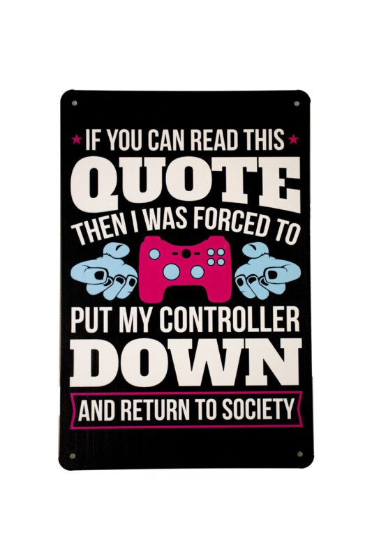 Metalen bord If you can read this