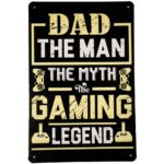 Metalen bord Dad the gaming legend
