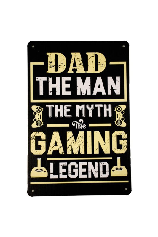Metalen bord Dad the gaming legend