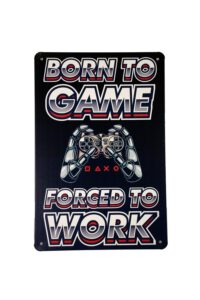Metalen bord Born to game