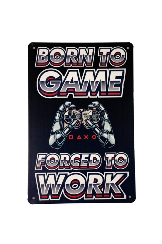 Metalen bord Born to game