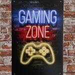 Metalen bord Gaming zone led — foto 2