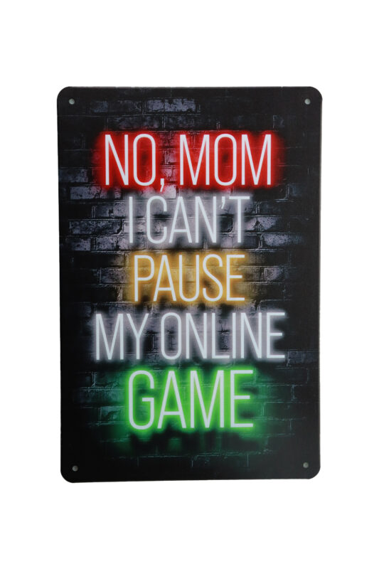 Metalen bord No mom