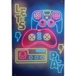 Metalen bord Lets play