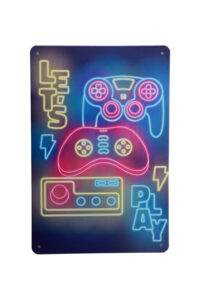Metalen bord Lets play