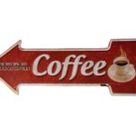 Metalen bord Coffee - L