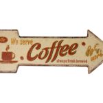 Metalen bord Coffee - R