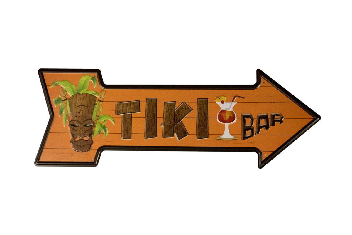 Metalen bord Tiki bar - R