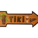 Metalen bord Tiki bar - R