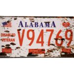 Metalen bord Alabama Veteran