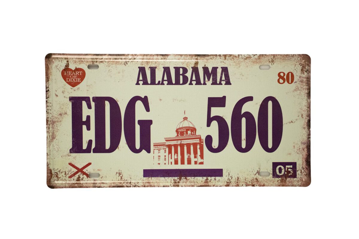 Metalen bord Alabama