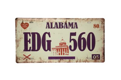 Metalen bord Alabama