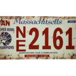 Metalen bord Massachusetts