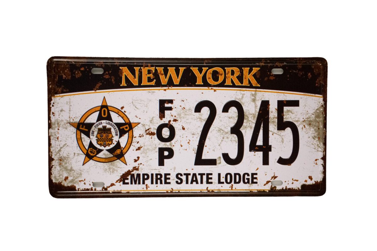 Metalen bord New york empire