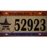 Metalen bord Washington — foto 1