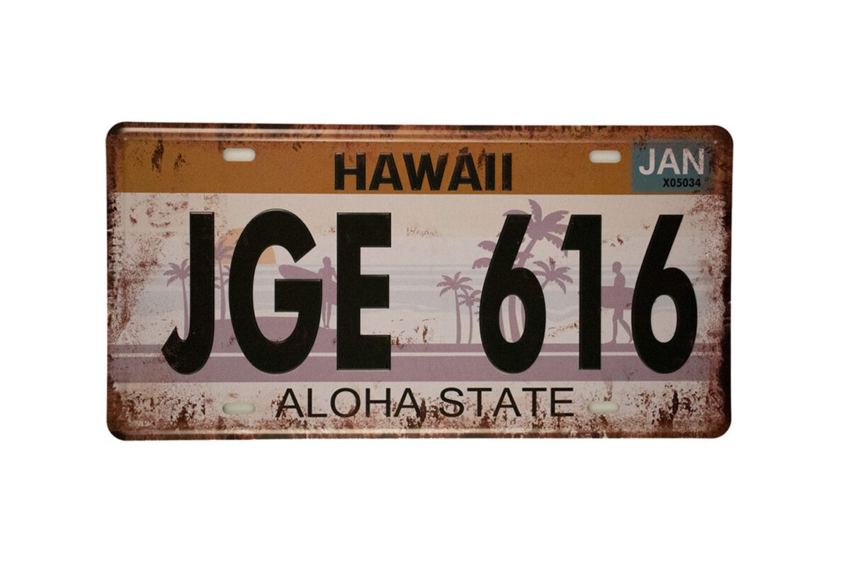 Metalen bord Hawaii