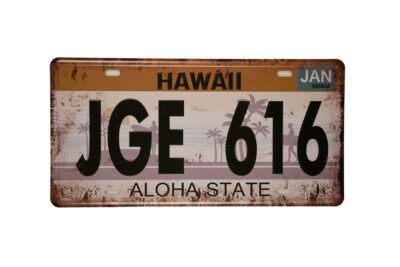 Metalen bord Hawaii