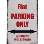 Metalen bord Fiat parking 2