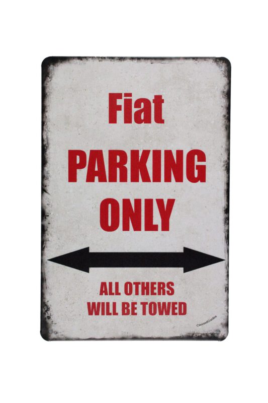 Metalen bord Fiat parking 2