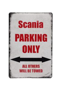 Metalen bord Scania parking