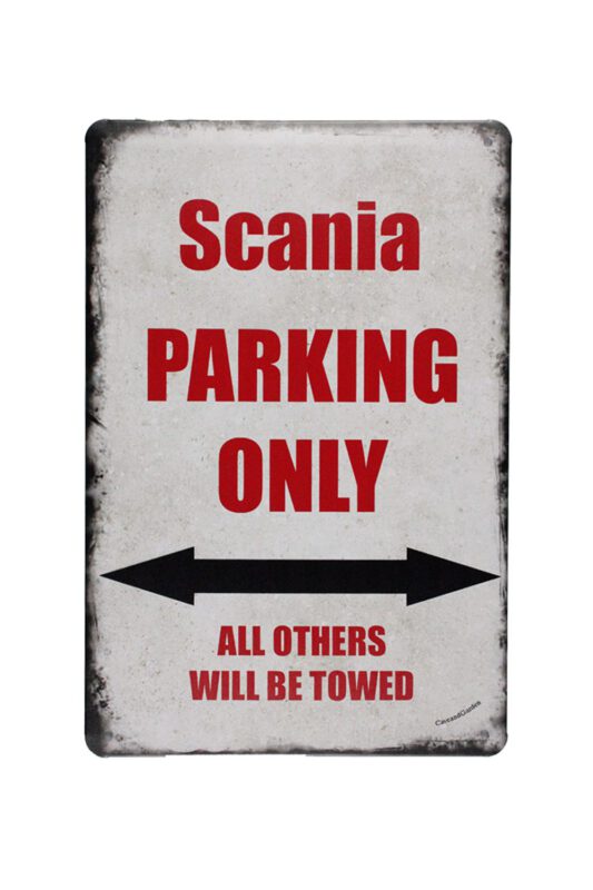 Metalen bord Scania parking