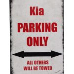 Metalen bord Kia parking