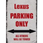 Metalen bord Lexus parking