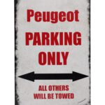 Metalen bord Peugeot parking — foto 1