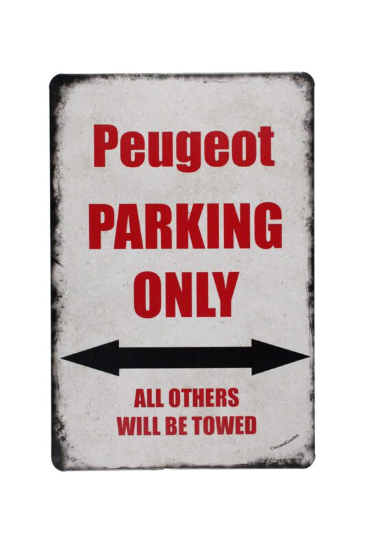 Metalen bord Peugeot parking