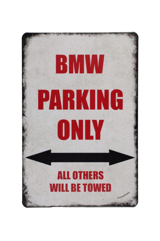 Metalen bord BMW parking