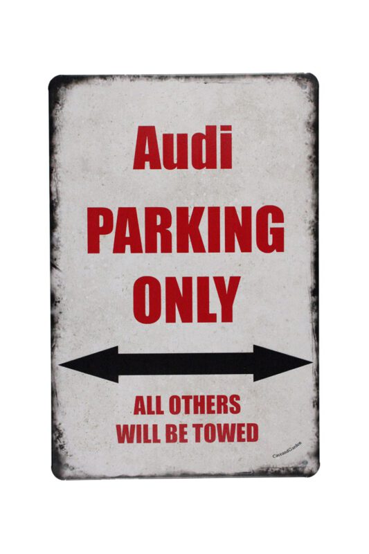 Metalen bord Audi parking