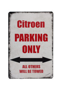 Metalen bord Cirtoen parking