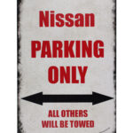 Metalen bord Nissan parking