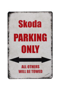 Metalen bord Skoda parking
