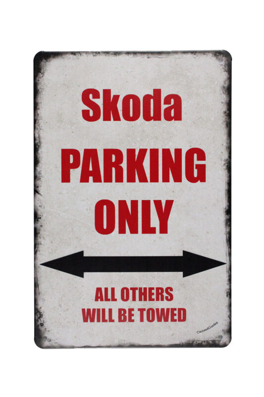 Metalen bord Skoda parking